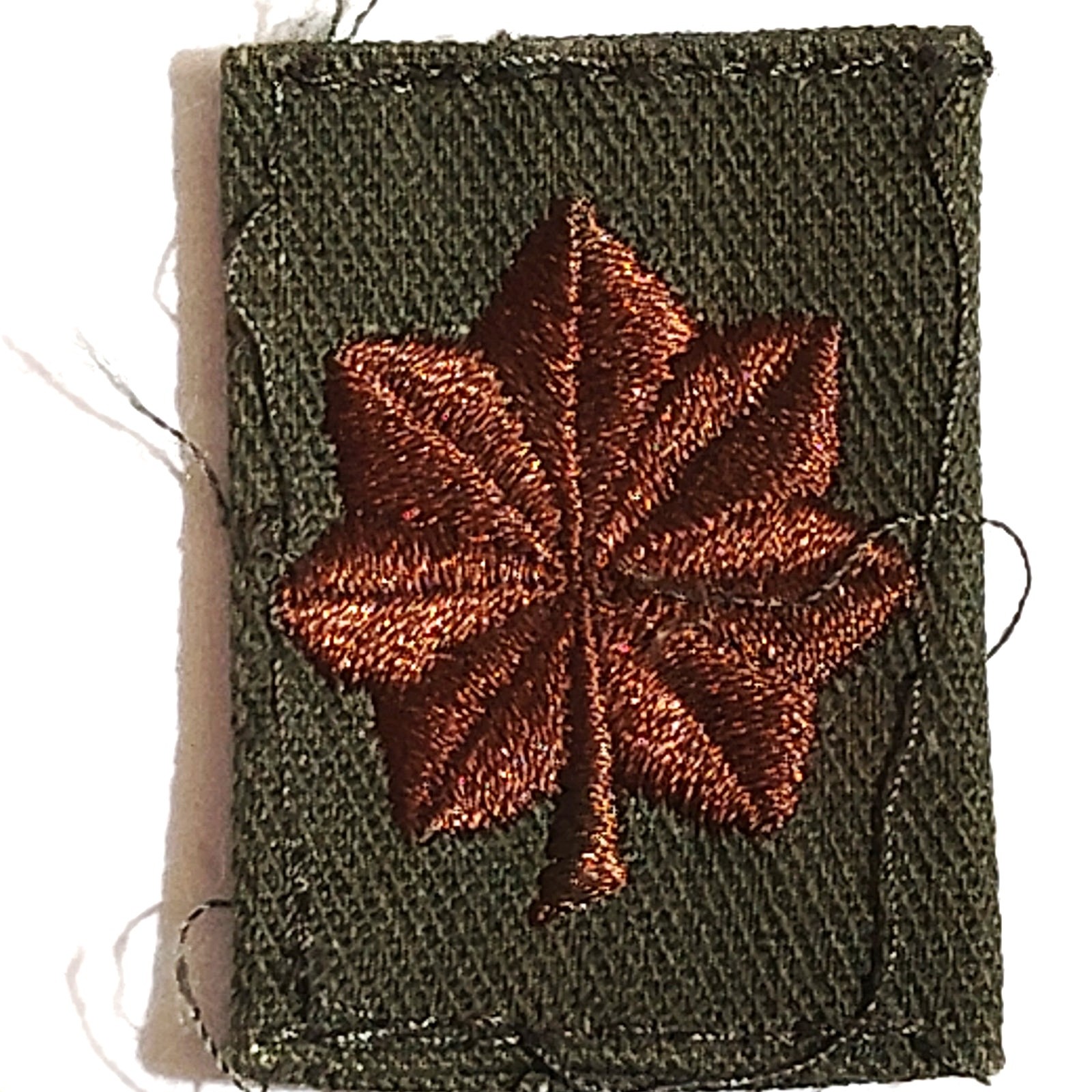 USN Lieutenant Commander LCDR O‑4 Patch Gold on ODG Folded Twill 1‑5/8" × 1‑1/8"