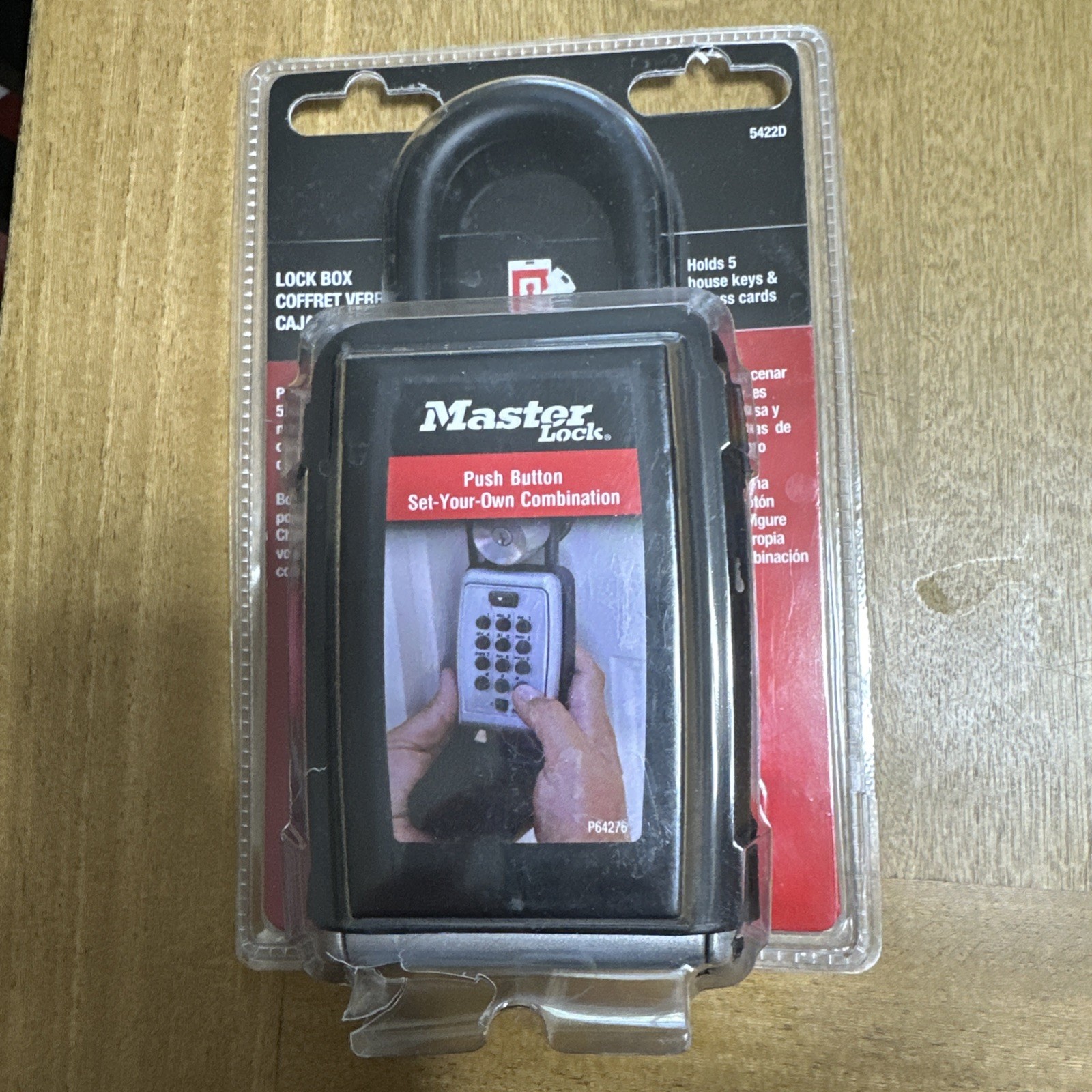 Master Lock Portable Key Lock Box Push Button Resettable Combination 5422D NEW