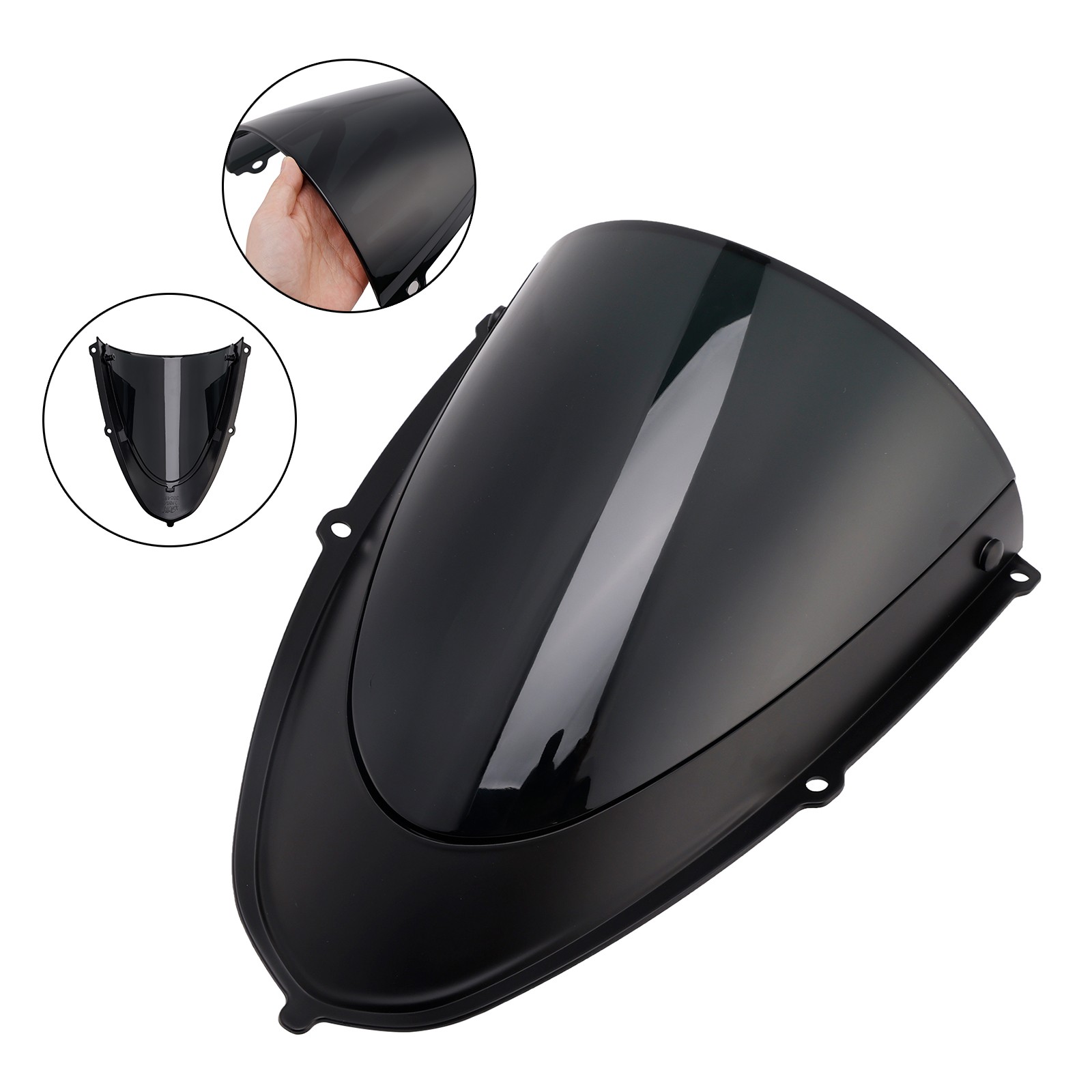 Headlight Fairing Windshield fit for Aprilia RS 660 20-2024 Matt Black+Black🏍️