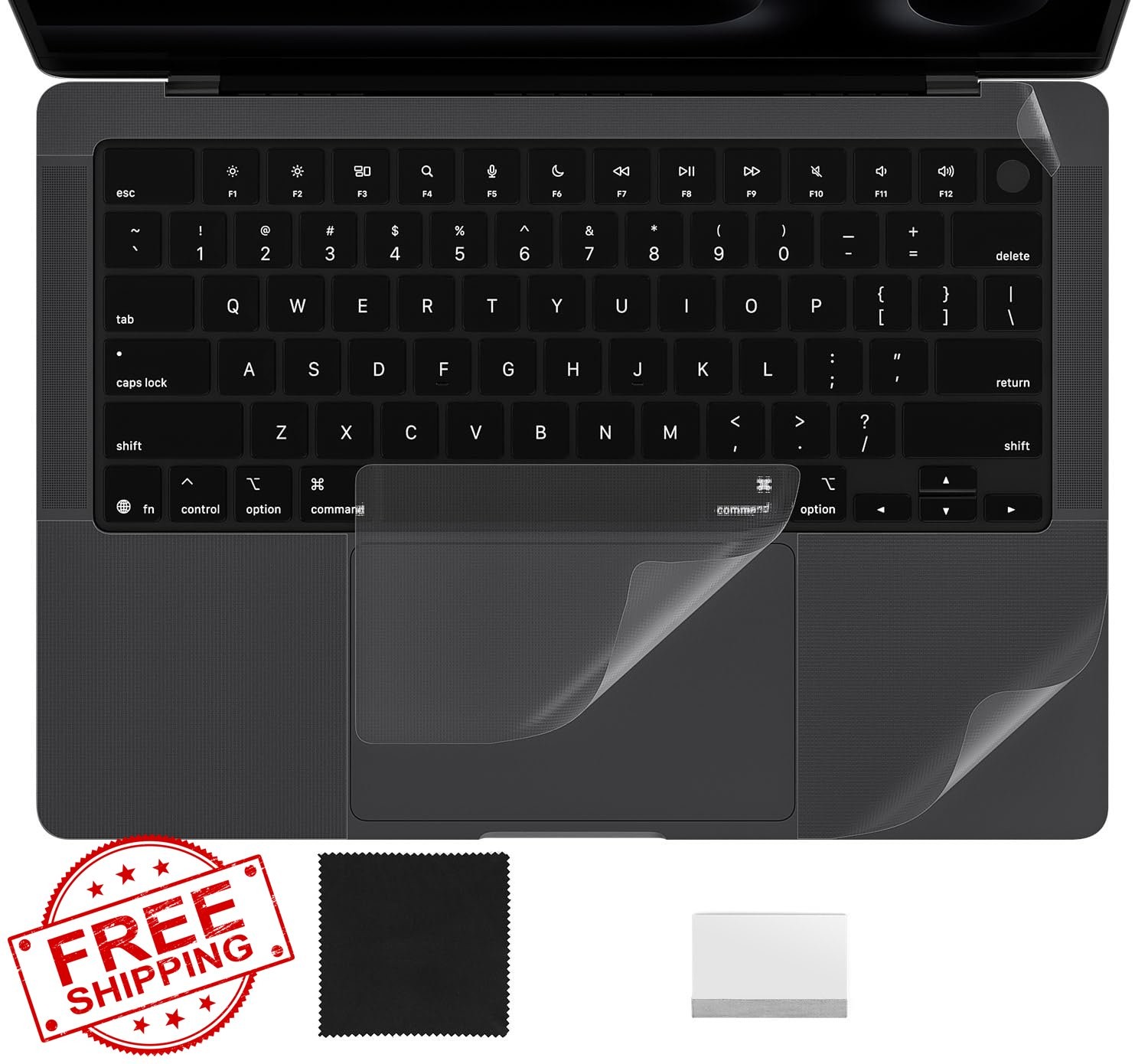 MacBook Pro 14" Palm Rest Trackpad Protector Skin M1-M5 Clear 4-Piece