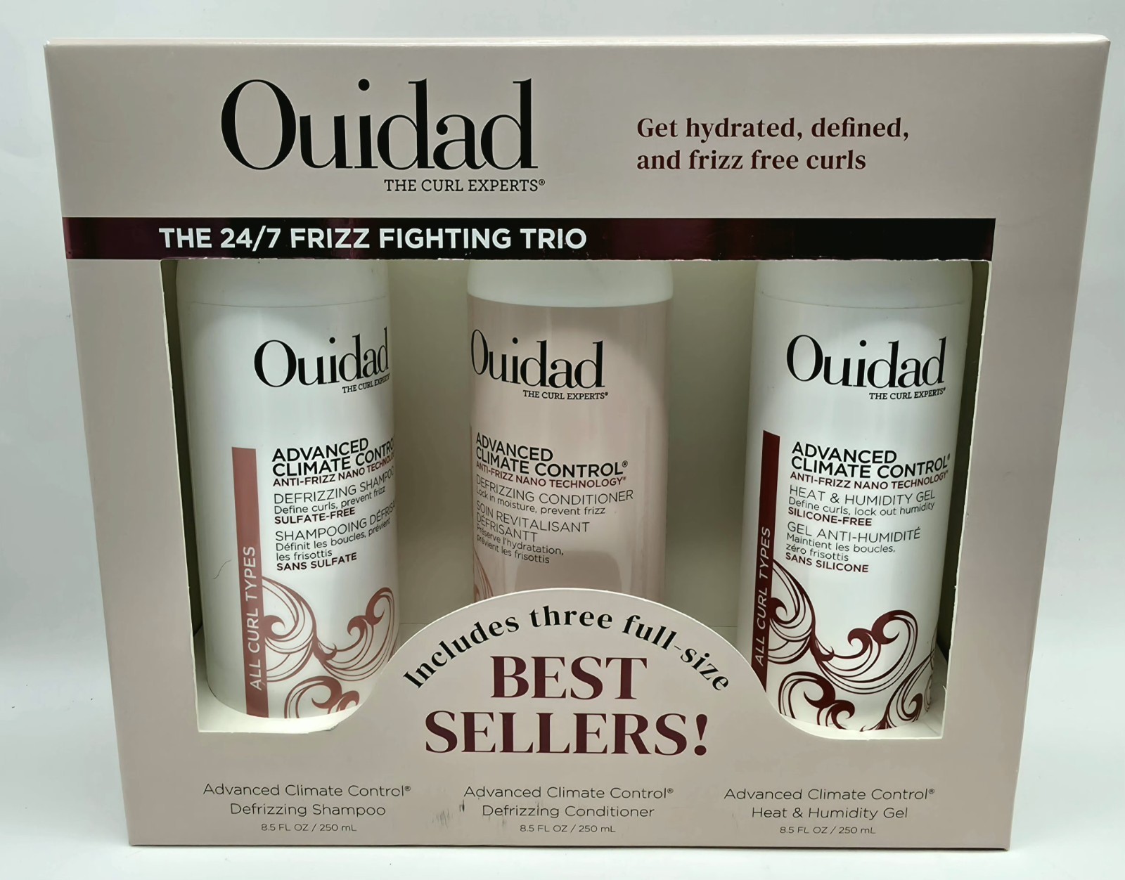 Ouidad Advanced Climate Control 24/7 Frizz Fighting Trio Full-Size Set