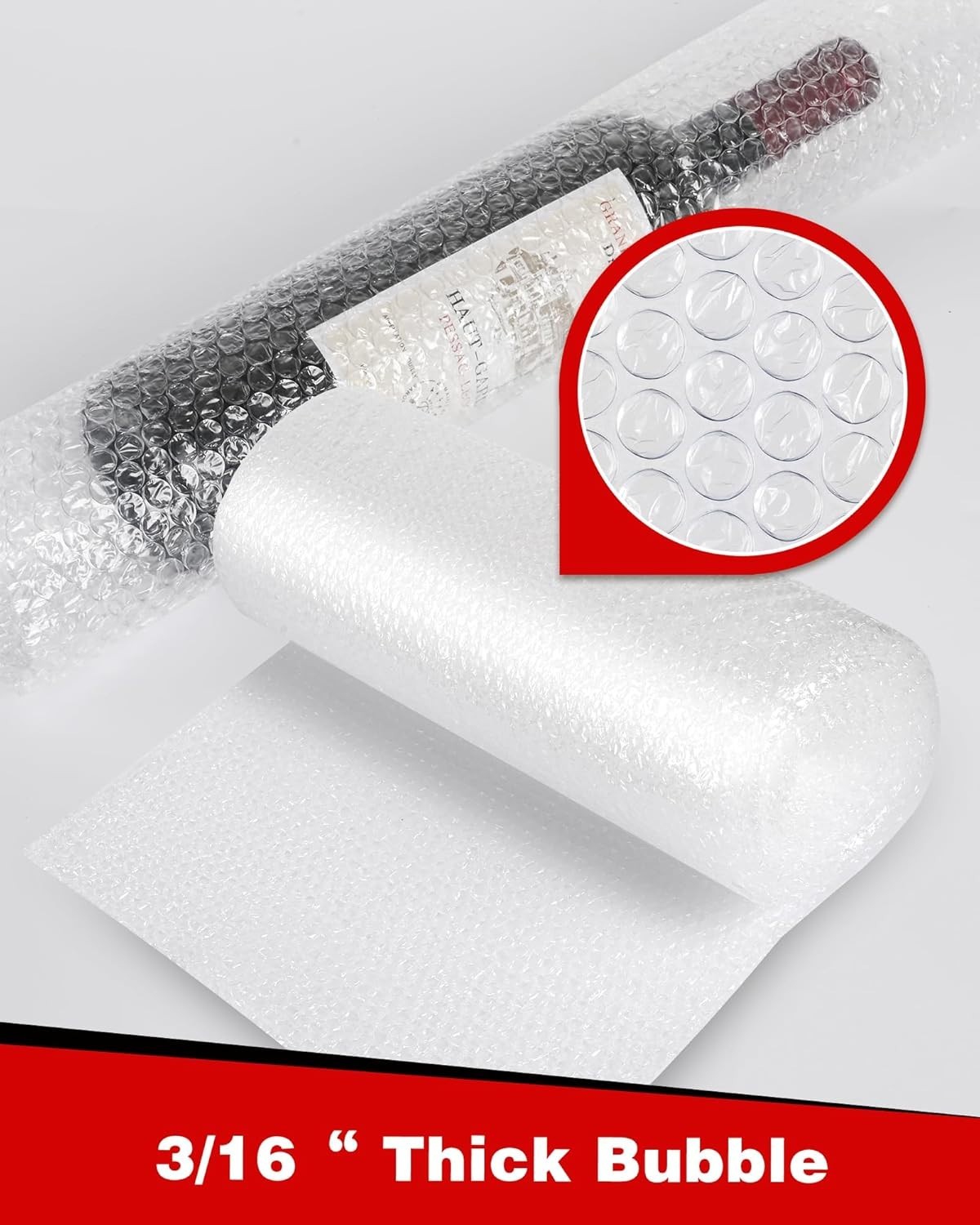 Durable Bubble Wrap Roll Set with Fragile Stickers - Ideal for Moving & Shipping