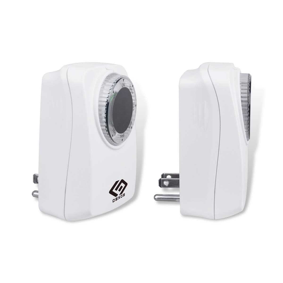 2-Pack 24-Hour Indoor Light Countdown Timer, One Grounded Outlet â€“ Ideal for