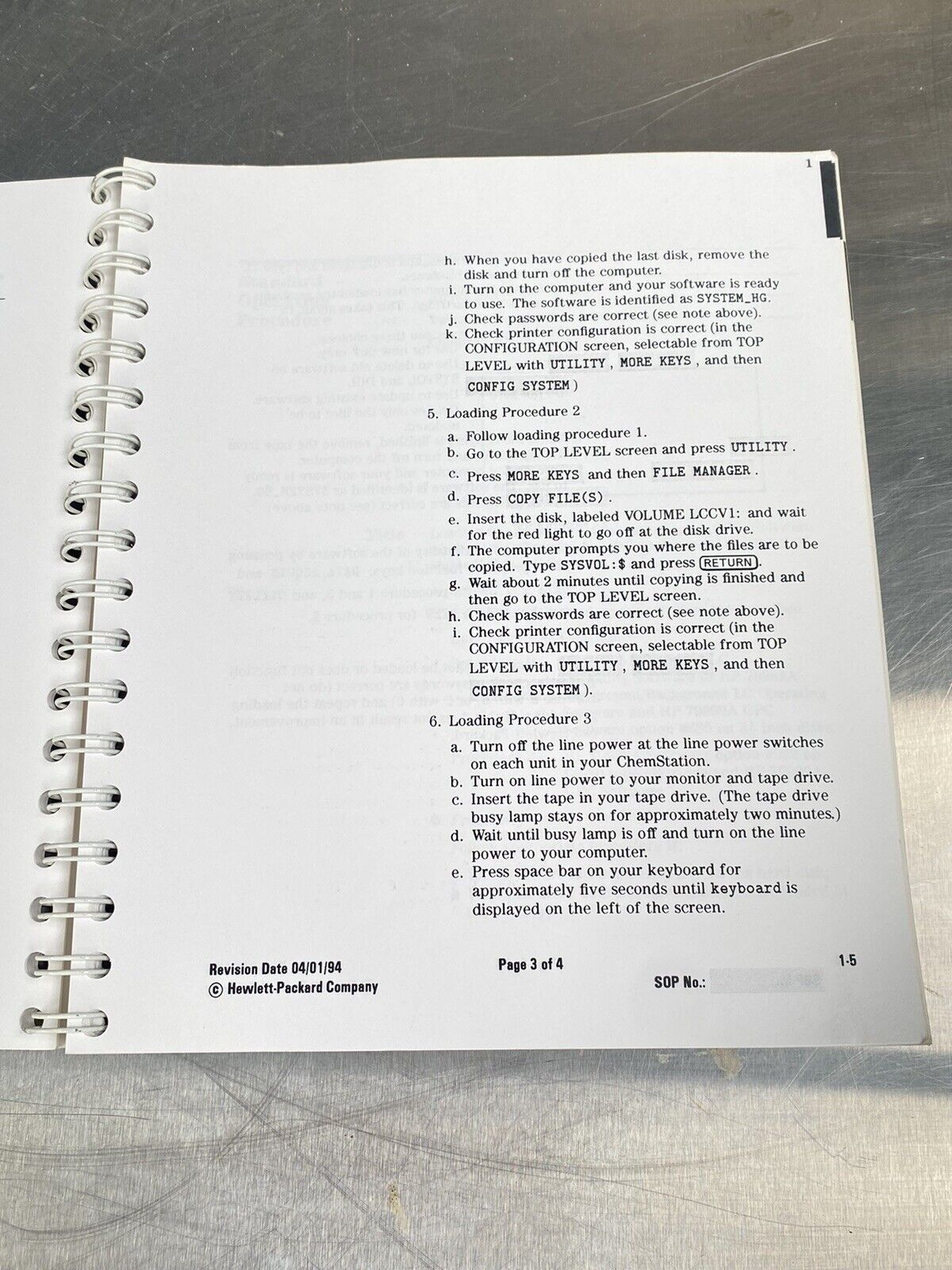Hewlett Packard HP 1090 HPLC Systems - Users Guide / Manual