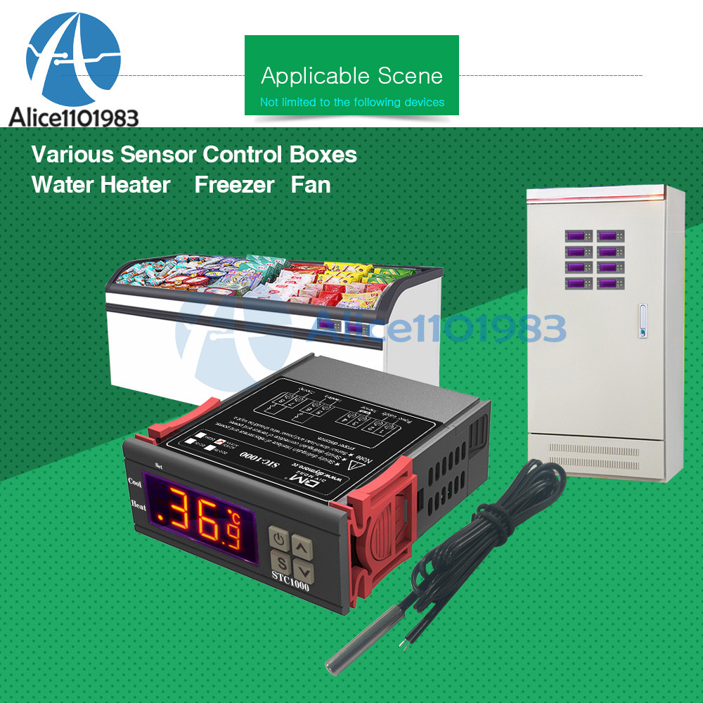 STC-1000 110V-220V All-Purpose Temperature Controller Thermostat Aquarium Sensor