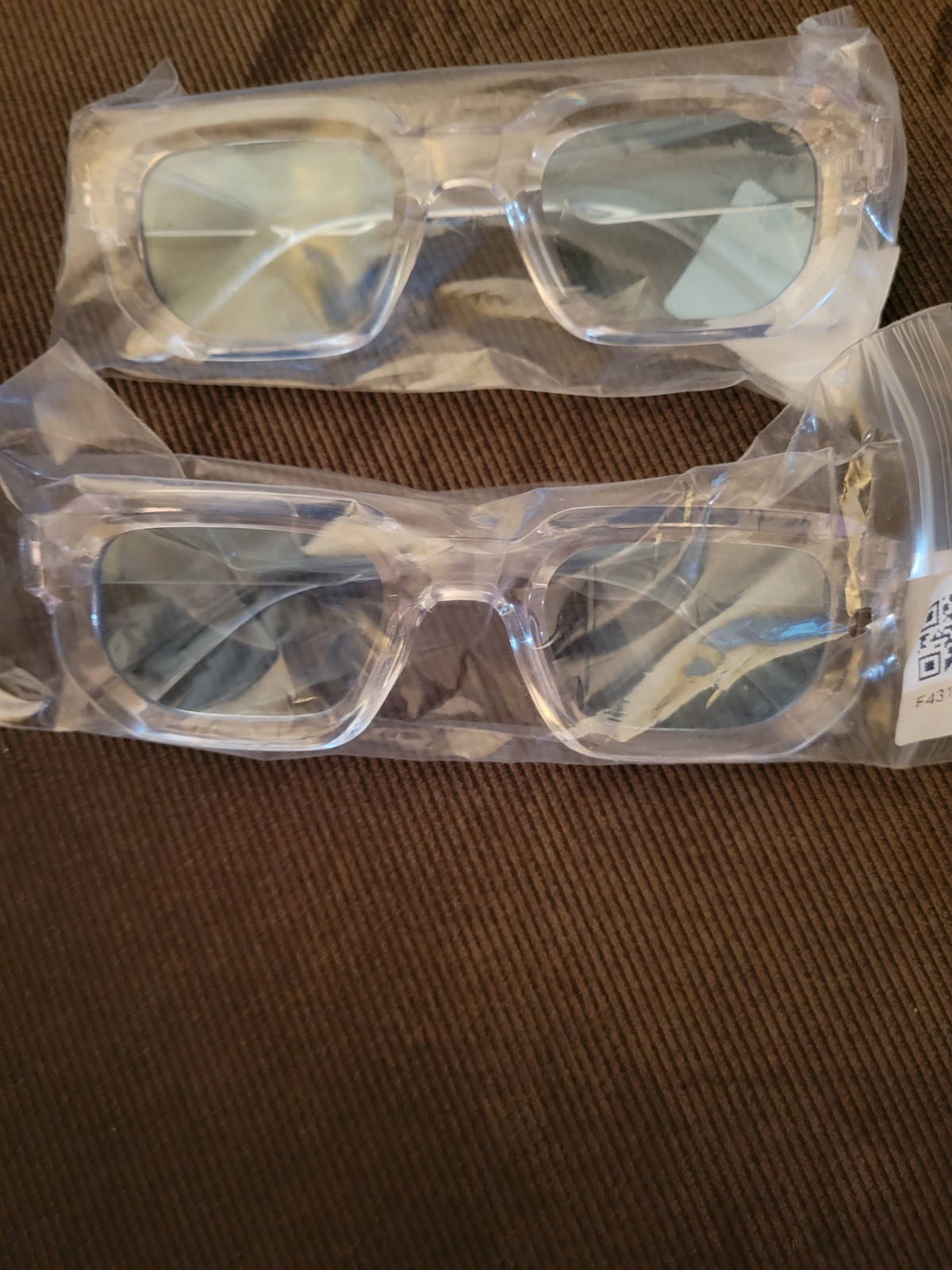 Assorted 3D TV Glasses - Black, Clear, Red- Individually Packaged (12 total)