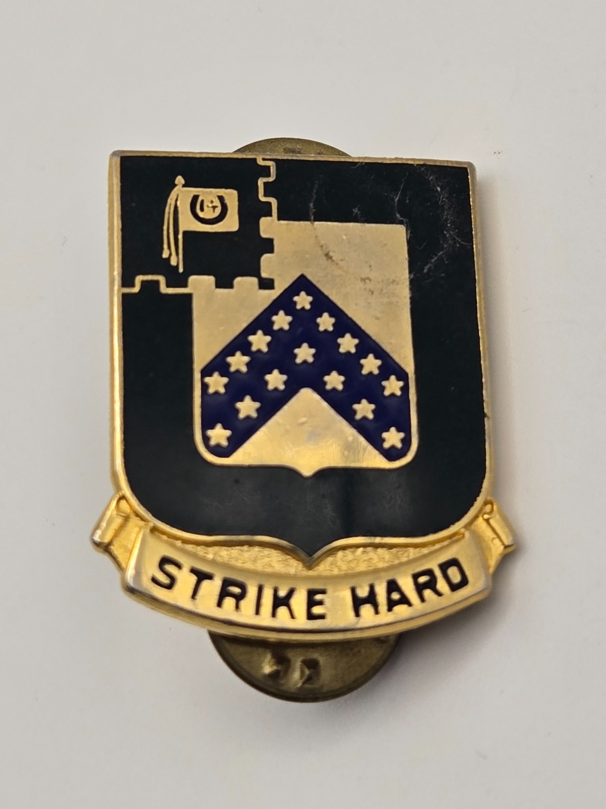 Vintage Army DUI Pin - "Strike Hard" 16th Cavalry Regiment
