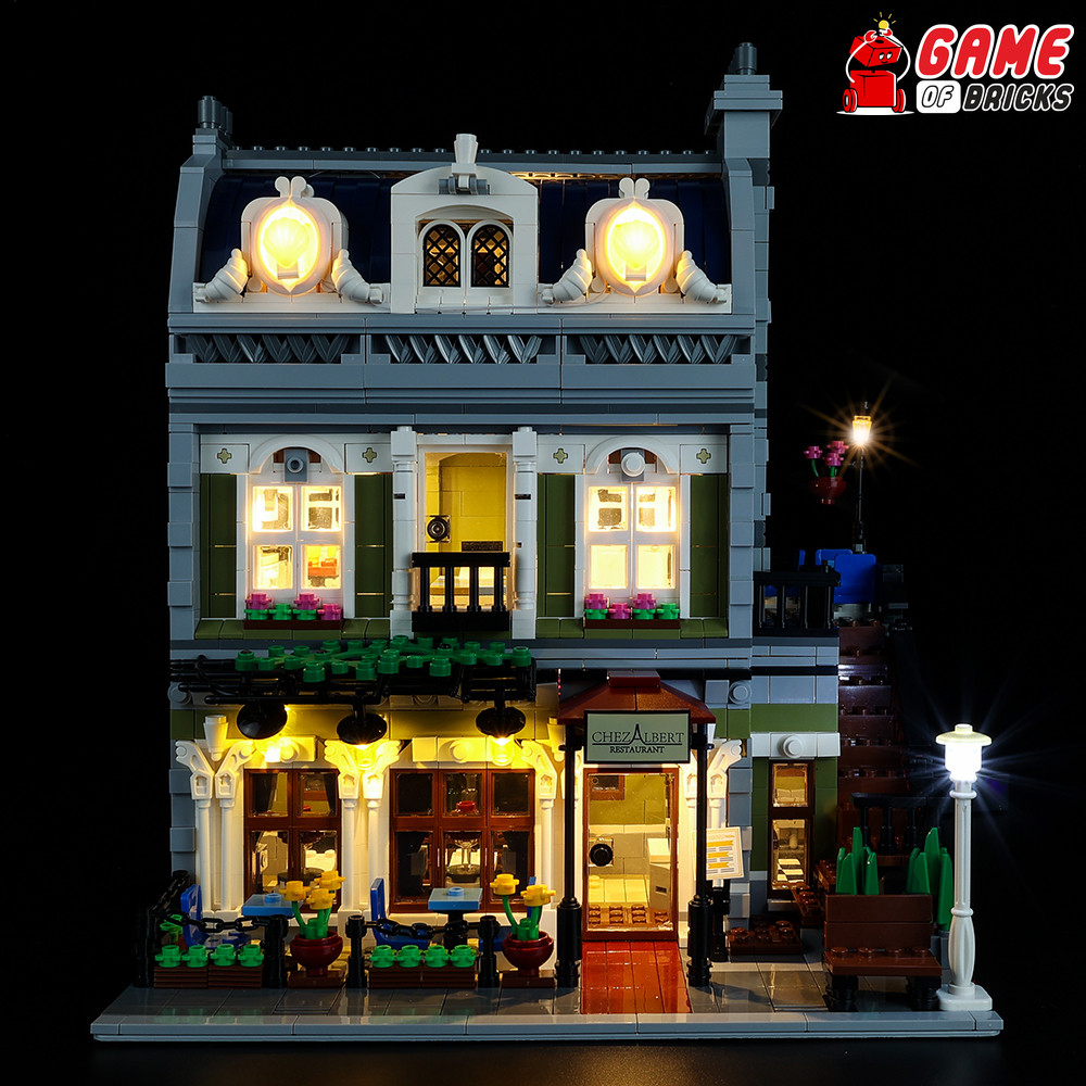LED Light Kit for Parisian Restaurant Compatible with LEGO® 10243 Set (Classic)