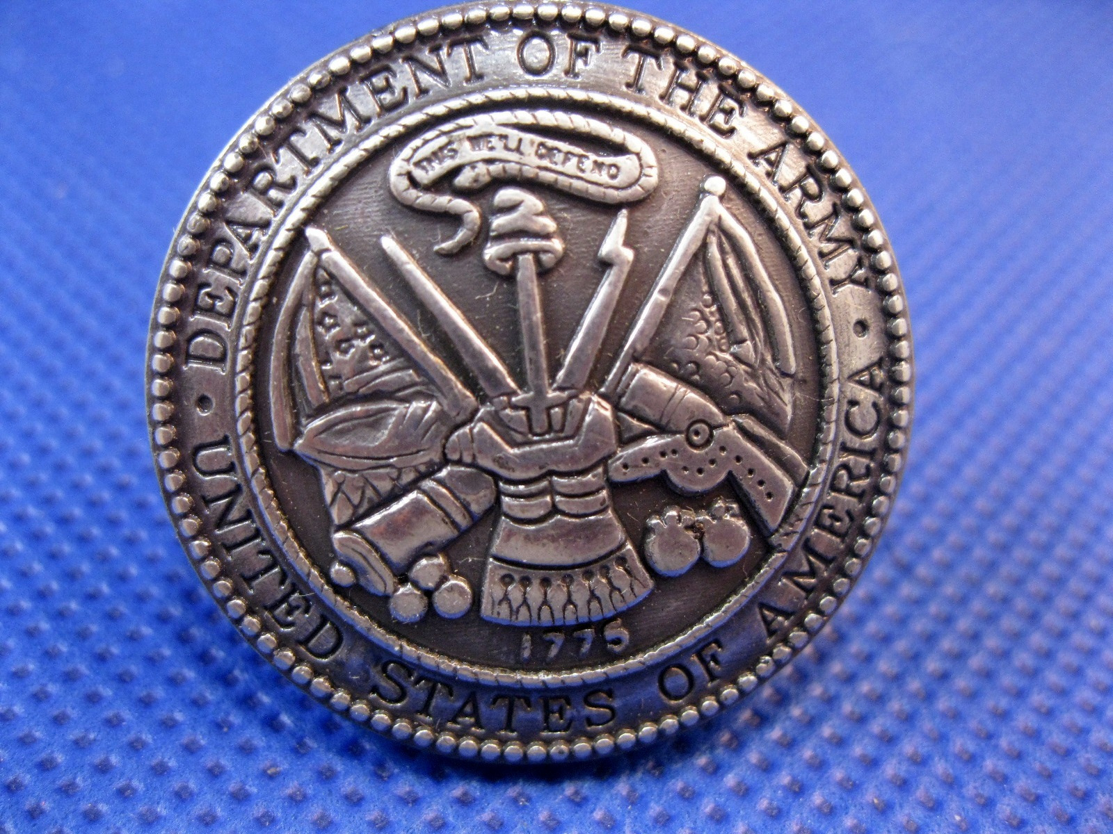 (4 pieces) Highly Detailed Department of the Army Seal Cabinet Knobs Embossed