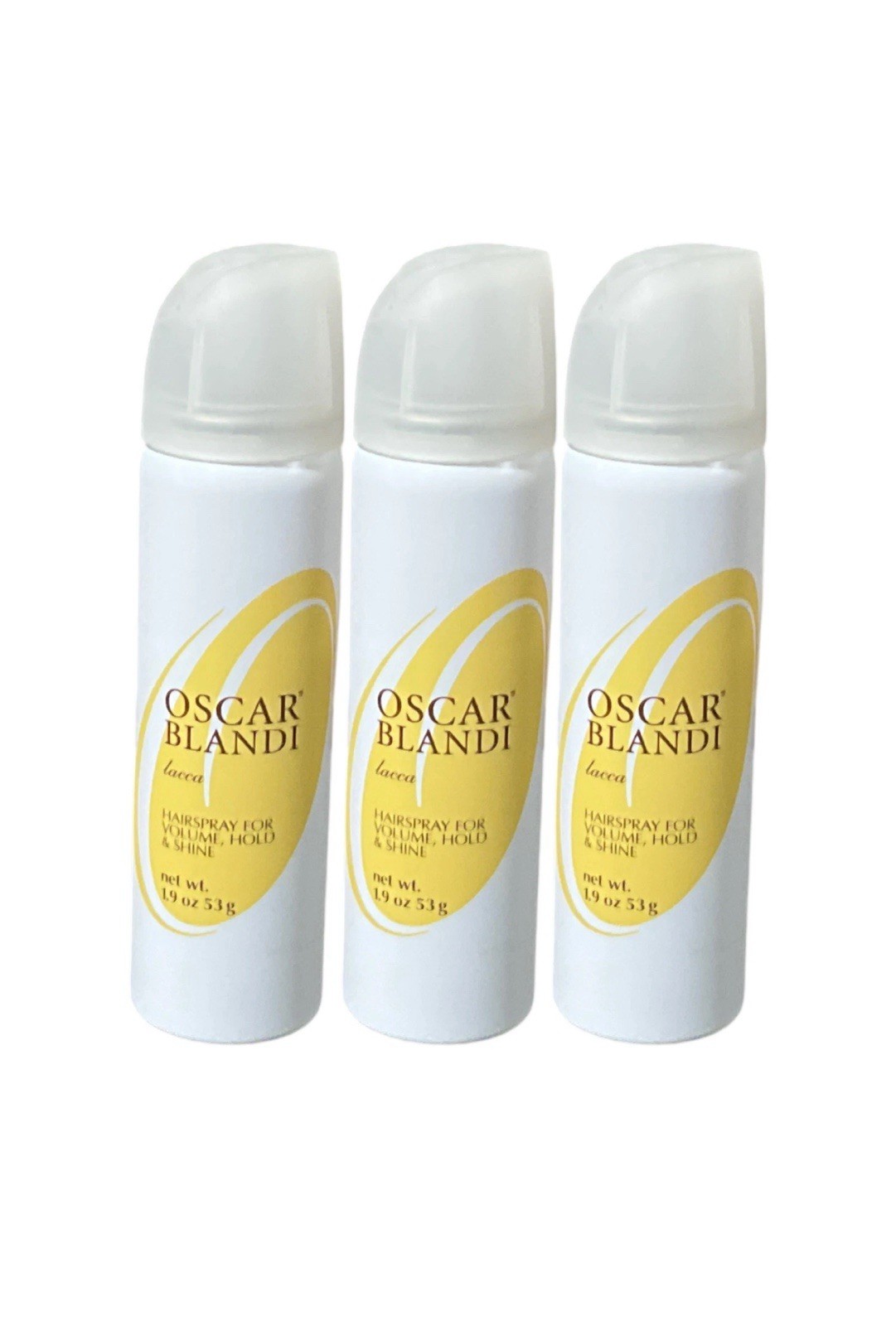 Oscar Blandi 3-Pack Lacca Hairspray For Volume Hold & Shine Travel Size 1.9oz...
