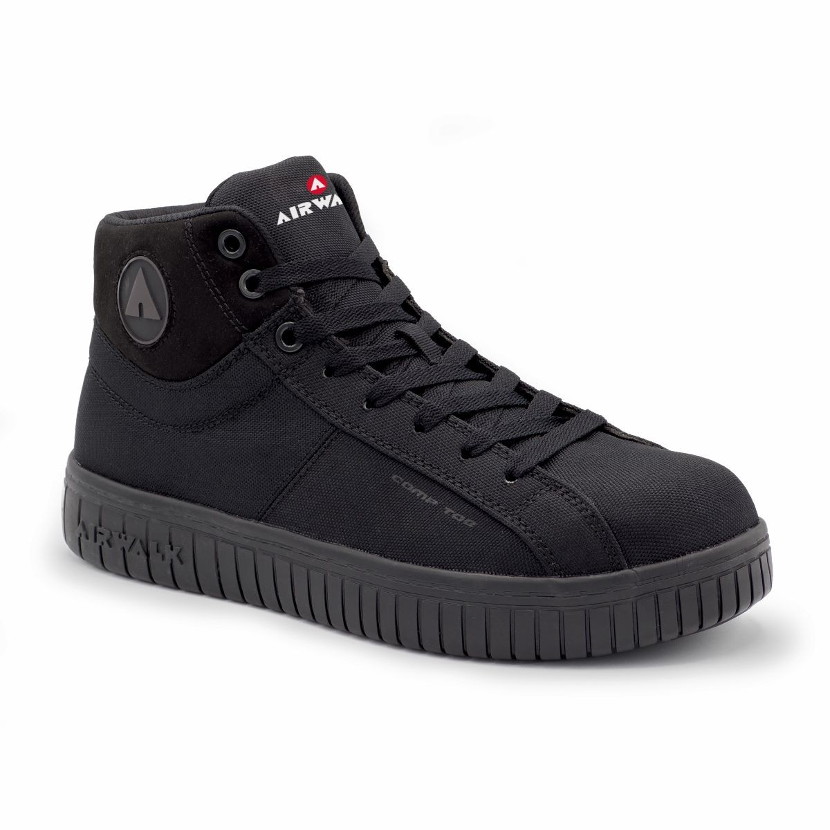AIRWALK SAFETY Men's Deuce Mid Composite Toe EH Work Boot Black/Black - AW6200,