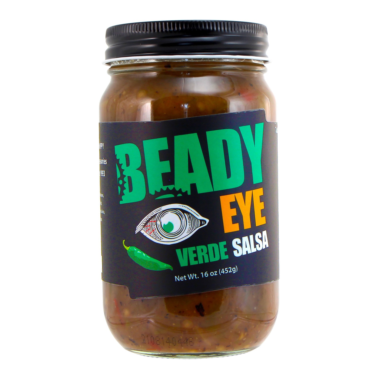 Beady Eye Salsa Verde 16oz | All-Natural, Fiery Hot Chile Sauce Crafted in NM