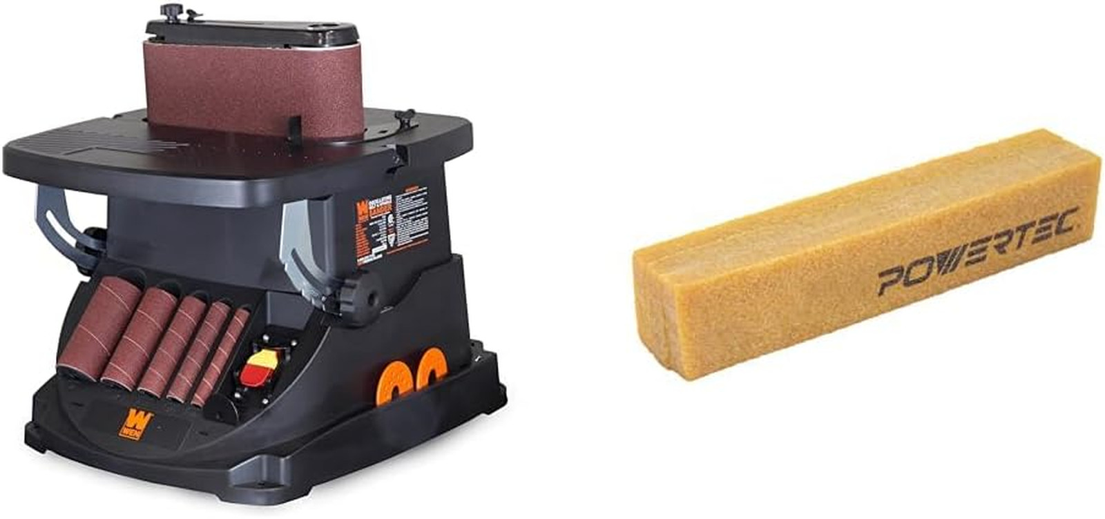 Versatile Oscillating Belt & Spindle Sander with Cleaning Stick for Woodworking