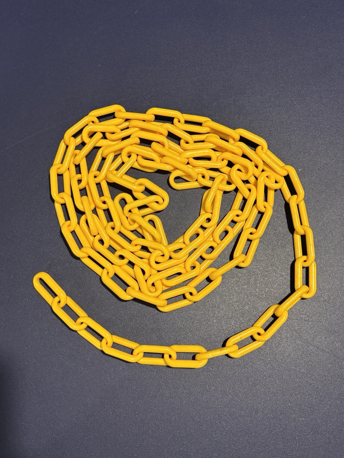 Yellow Plastic Safety Chain Link 9 ft Length Lightweight Prop