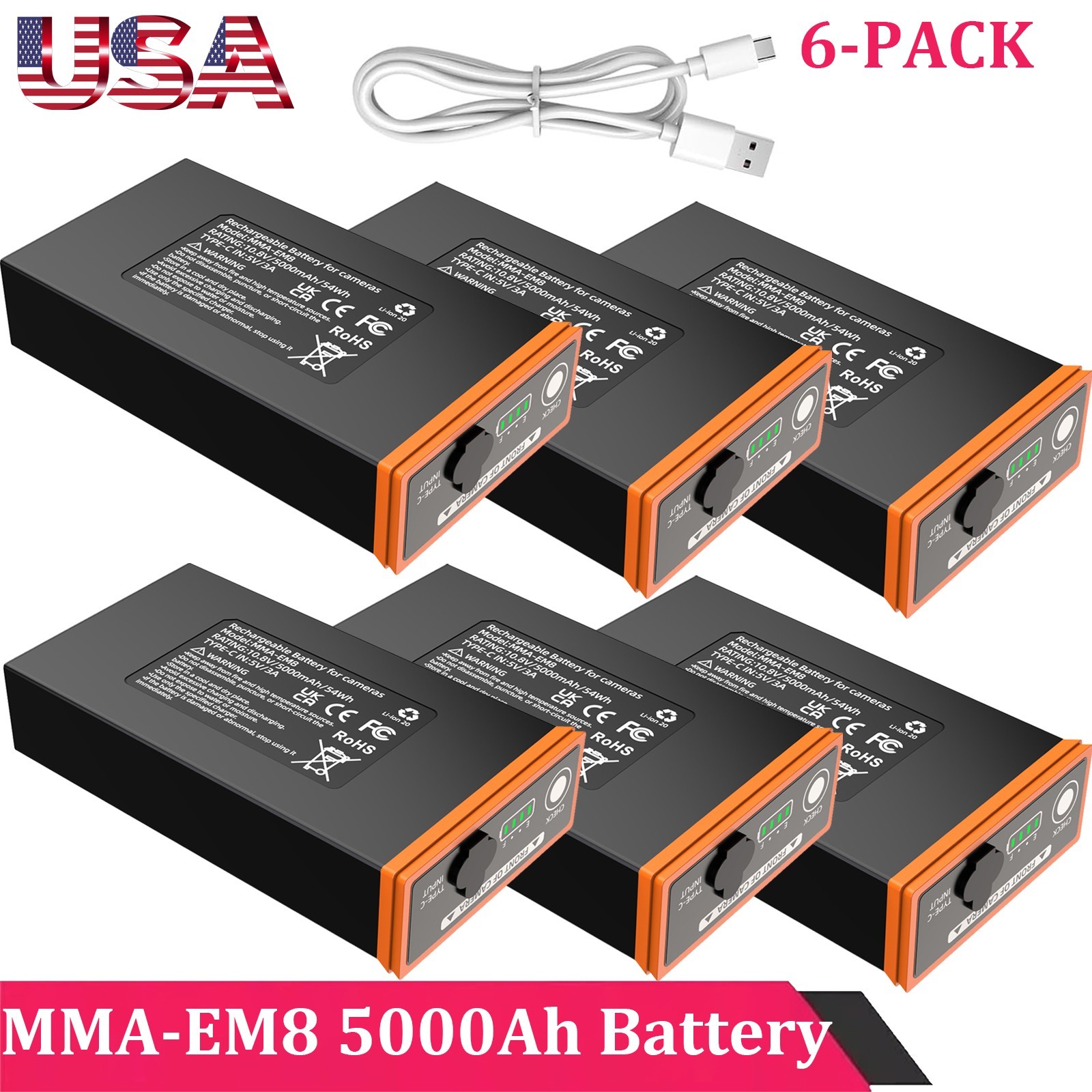 For Edge Series Cellular Trail Camera  Moultrie Power Mag MMA-EM8 5000Ah Battery