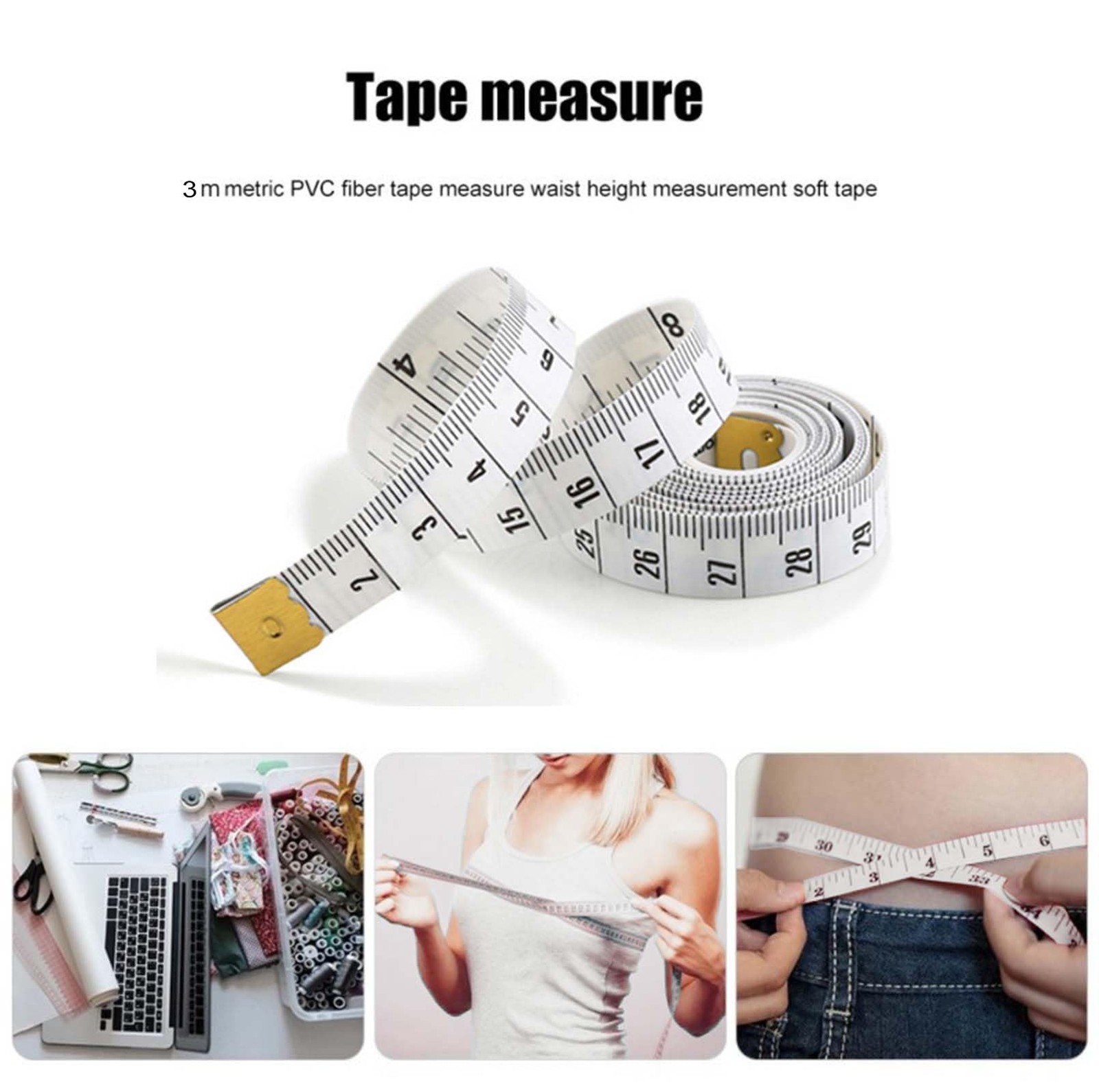 Oboteny 2Pcs Tape Measure Measuring Tape for Body, 120-Inch Double Scale Sewi...