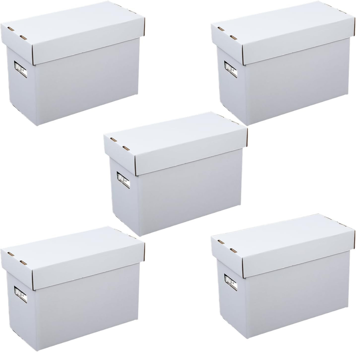 5 Pcs Comic Book Storage Boxes, Holds 150-175 Comics Each, Collapsible, Stackabl