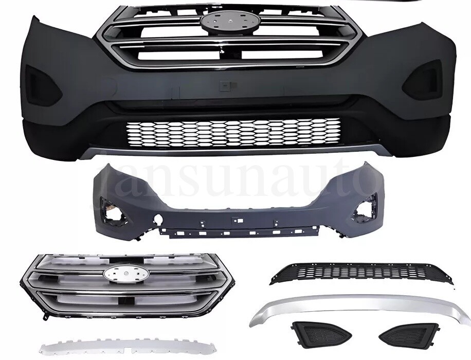 Front Bumper Cover Grille Set Fit For Ford Edge 2015 2016 2017 2018 Replacement