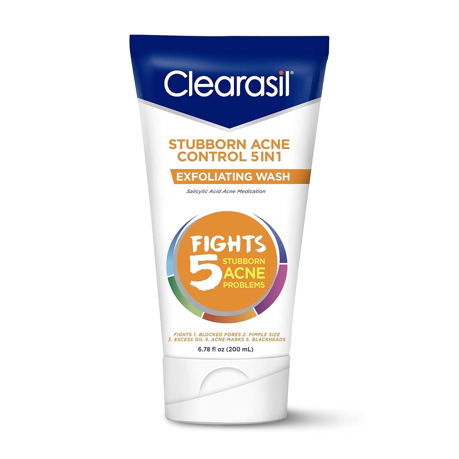 Clearasil Stubborn Acne Control 5in1 Exfoliating Wash, Maximum Strenght 6.78 fl