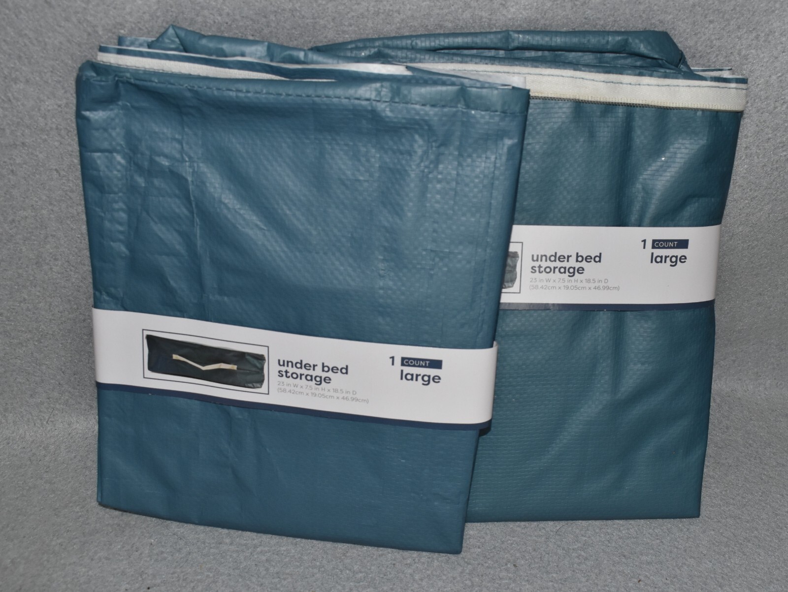 Lot of 2 Under Bed Storage Bags  23” X 7.5” X 18.5”  by Target