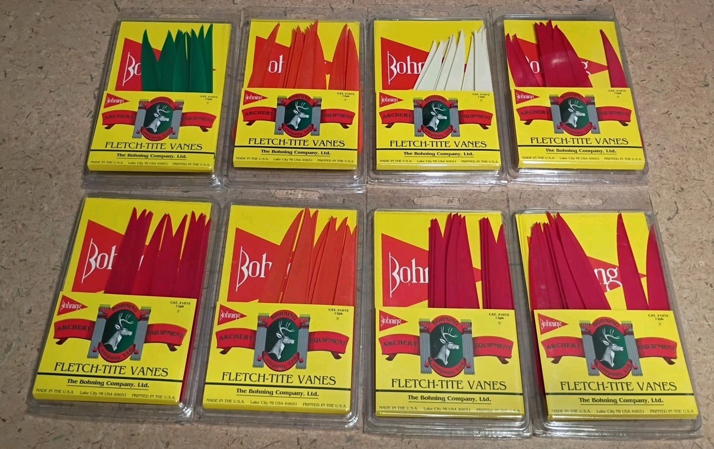 Lot Of 8 Packs Of Bohning Fletch-Tite Vanes