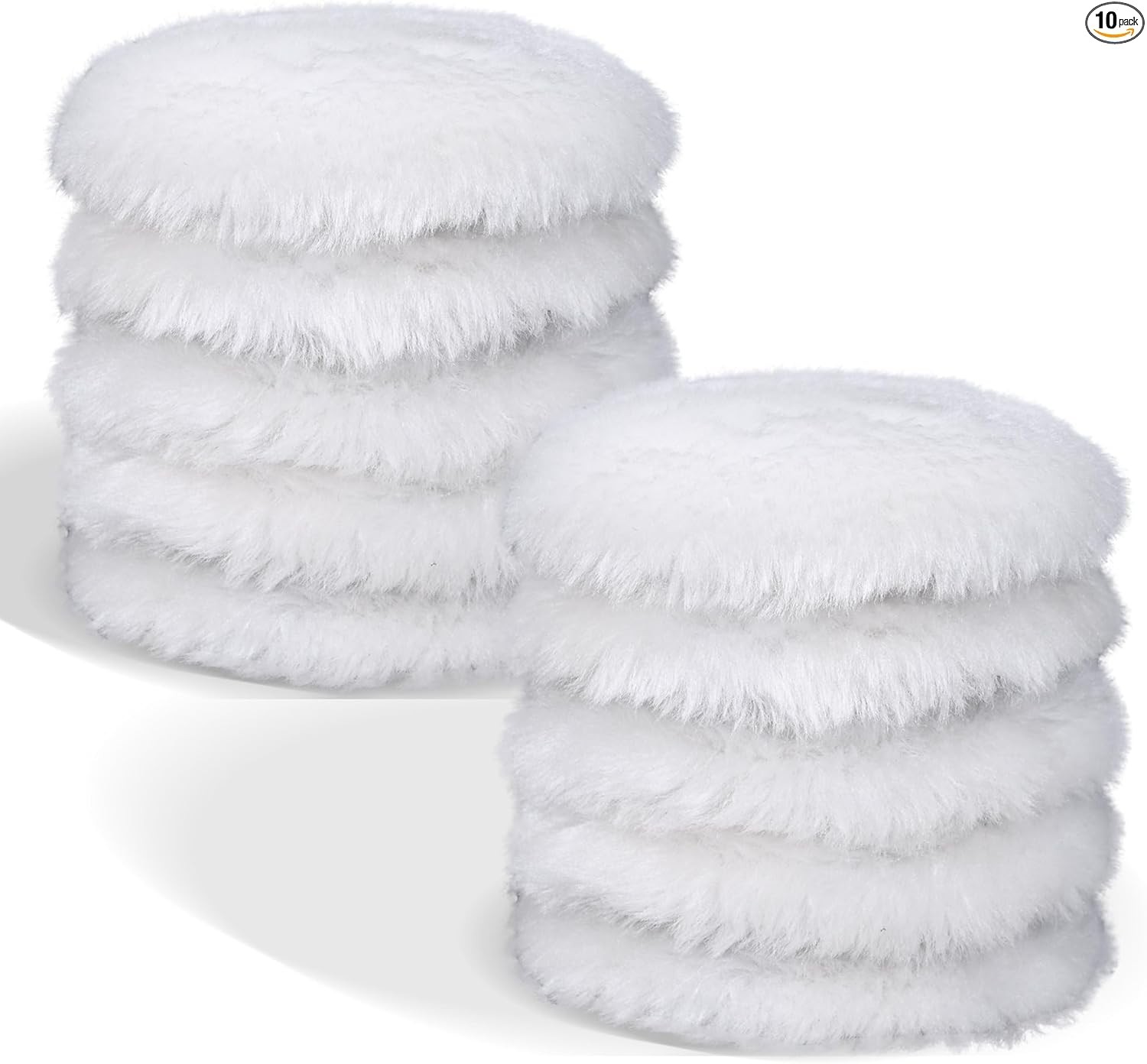 10 PCS 3 Inch Wool Polishing Pad Hook and Loop Buffing Wheel for  Size: 3 INCH
