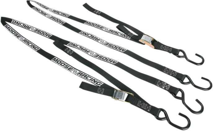 Moose 7' Heavy Duty Black Tie Downs w/Soft Tie (3920-0302)