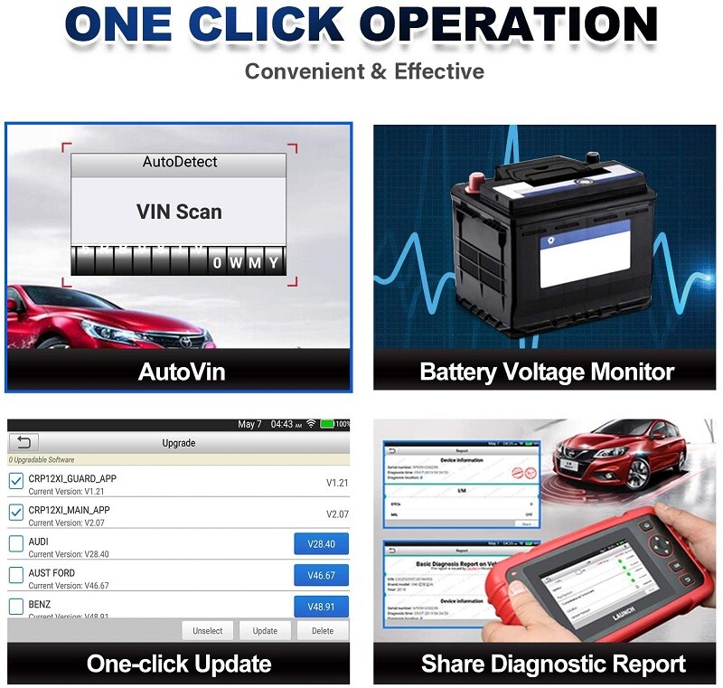 LAUNCH CRP129X CRP123X CRP129 OBD2 Scanner Diagnostic Tool Oil TPMS EPB Reset