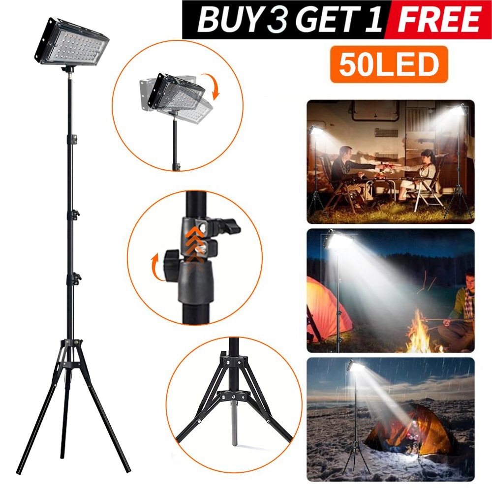65" Telescoping Tripod LED Work Light 1680 Lumen Portable Camping Light Lamps US