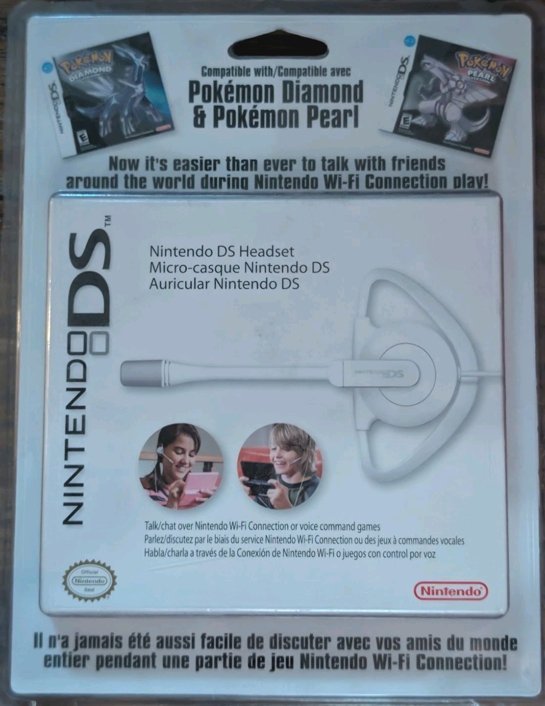 Genuine Nintendo DS/DSi Wi-Fi Microphone Headset for POKEMON DIAMOND & PEARL NIB