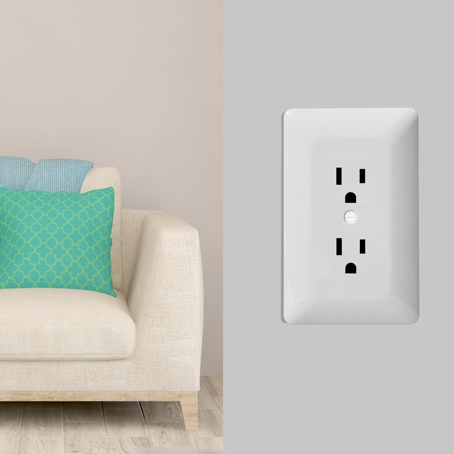 Bates- Duplex Wall Plate 5 Pack White Outlet Covers Wall Plate