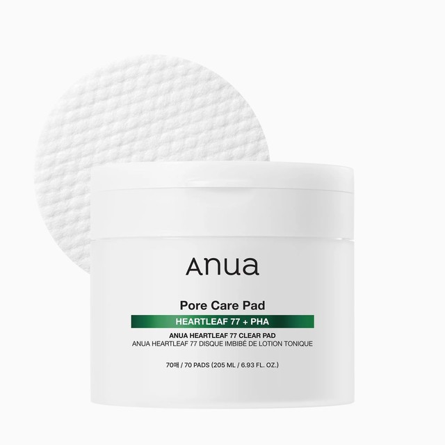 Anua Heartleaf 77 Clear Pad 70 Count - Pore Care Toner Pads Exfoliating Skincare