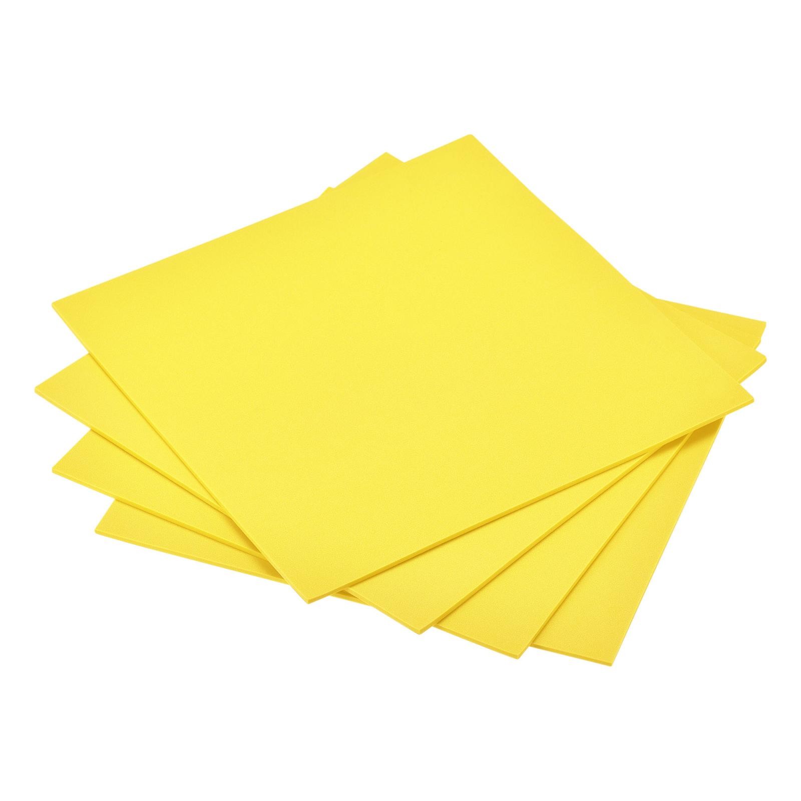 4 Pcs Yellow EVA Foam Sheets 10 x 10 Inch 3mm Thickness for Crafts DIY Projects
