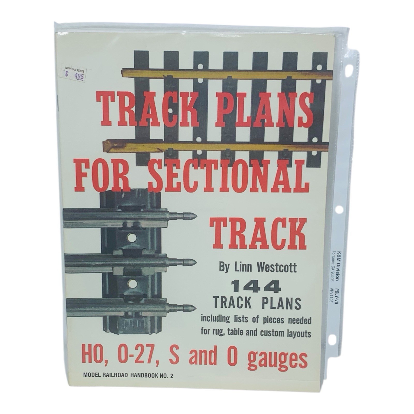 Track Plans for Sectional Track by Linn Wescott Preserved in Plastic Sleeve EUC
