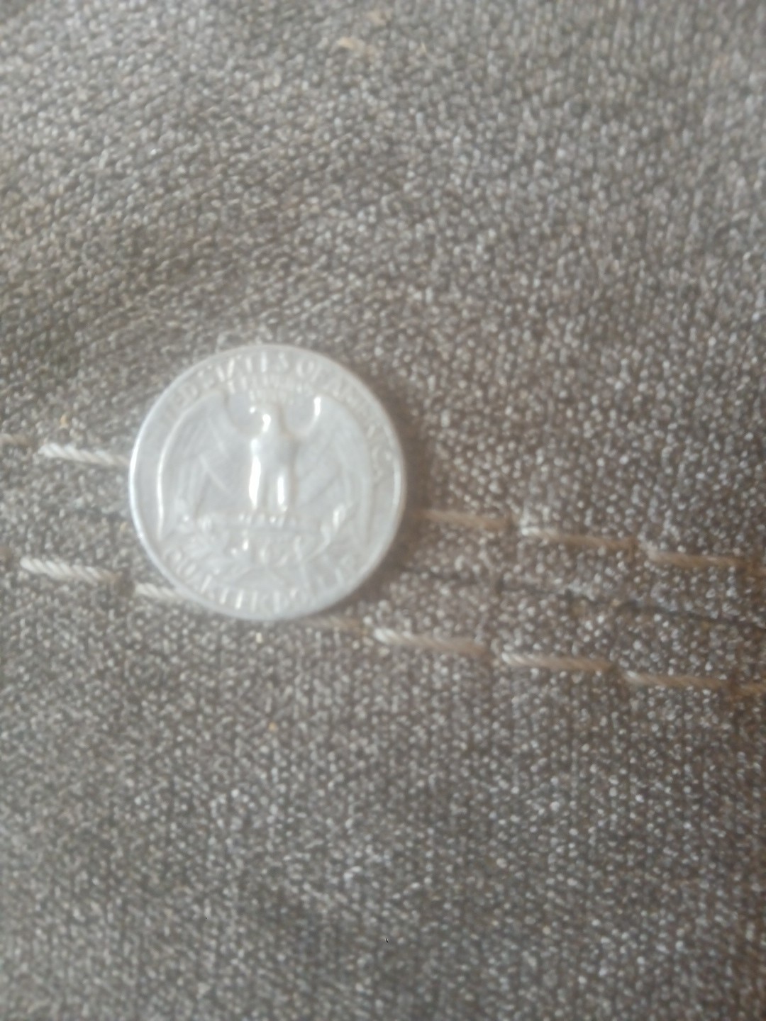 1965 Washington Quarter No Mint Mark Filled "A" Error