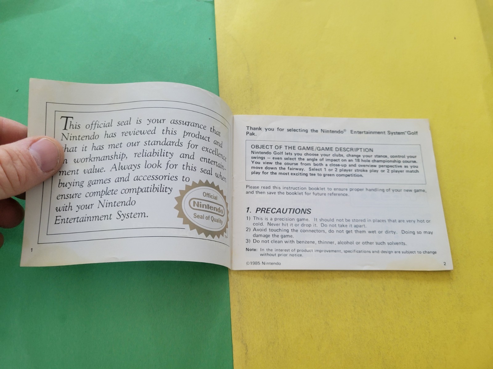 golf nes manual