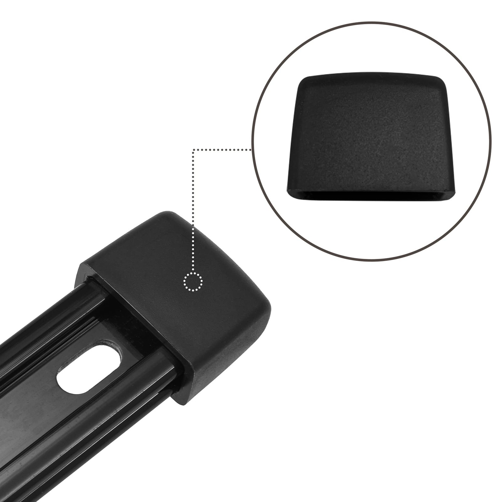 10 PC ABS End Caps for ABS Plastic Socket Rails- ABS Plastic Rail Organizer R...