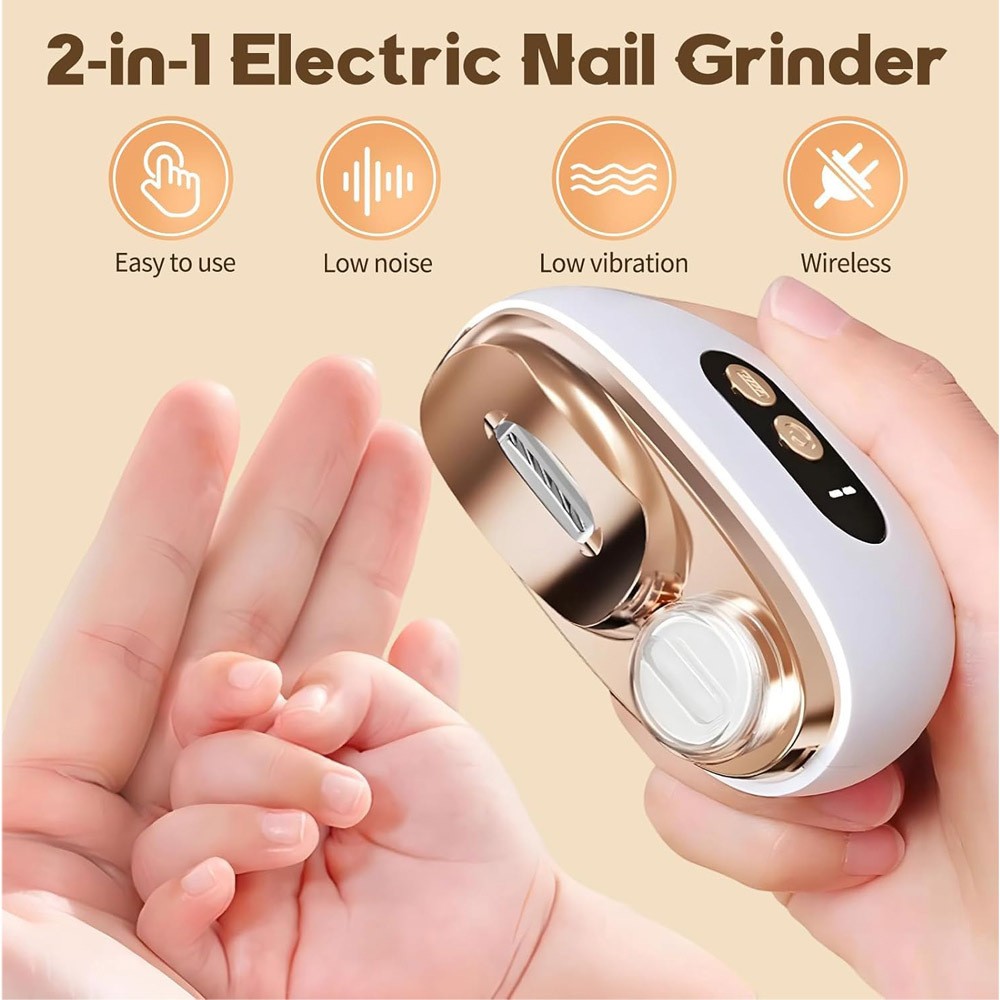 Electric Nail Clipper & LED Nail File Automatic Trimmer with 3-Speed Adjustment