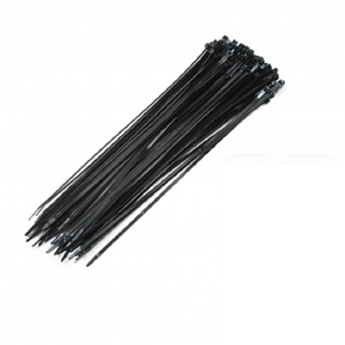 18" MADE IN USA INDUSTRIAL BLACK WIRE CABLE ZIP UV NYLON TIE WRAPS 50 PACK