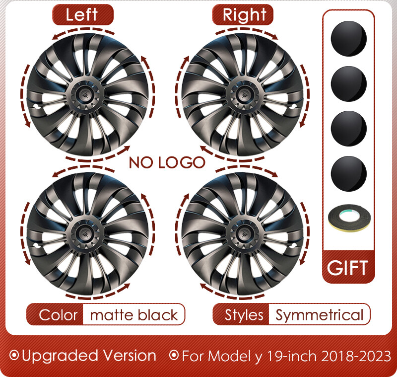 4PCS Hubcaps For Tesla Model Y Wheel Cover Full Rim 19 inch Hubcaps Cover USA
