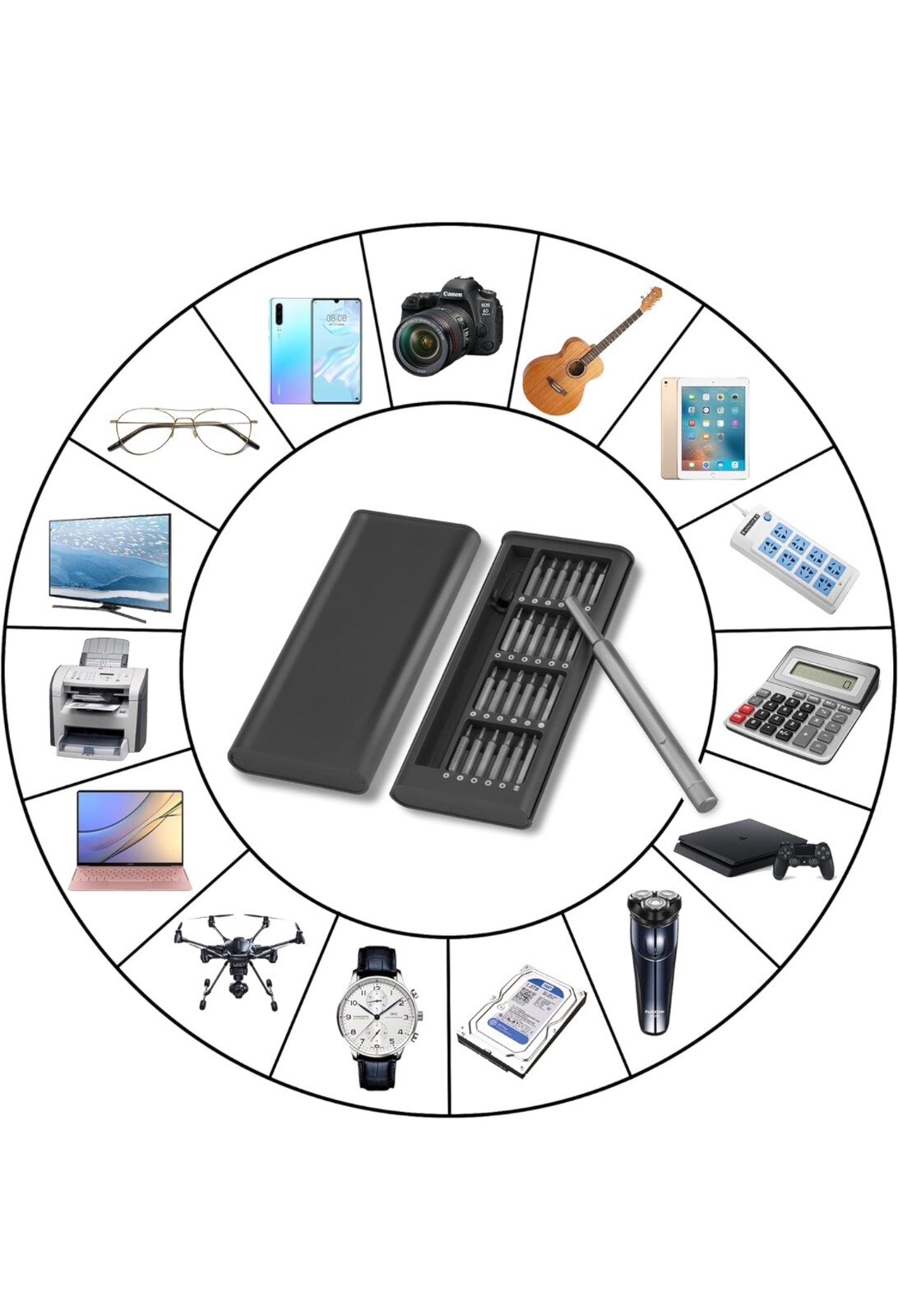 25PC Small MINI REPAIR PRECISION SCREWDRIVER TORX TOOL KIT SET PHONE LAPTOP CELL