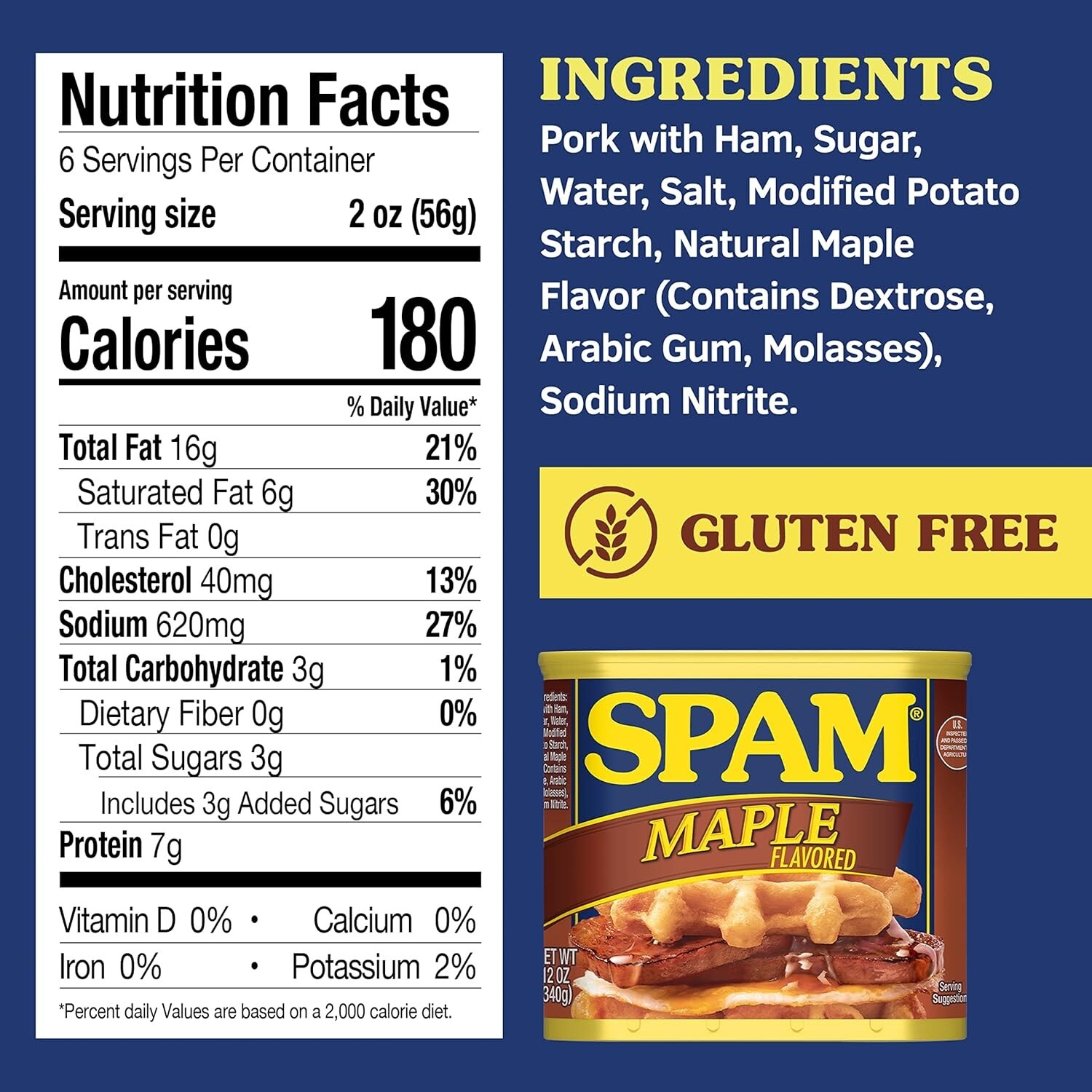 SPAM Maple, 12 oz. can