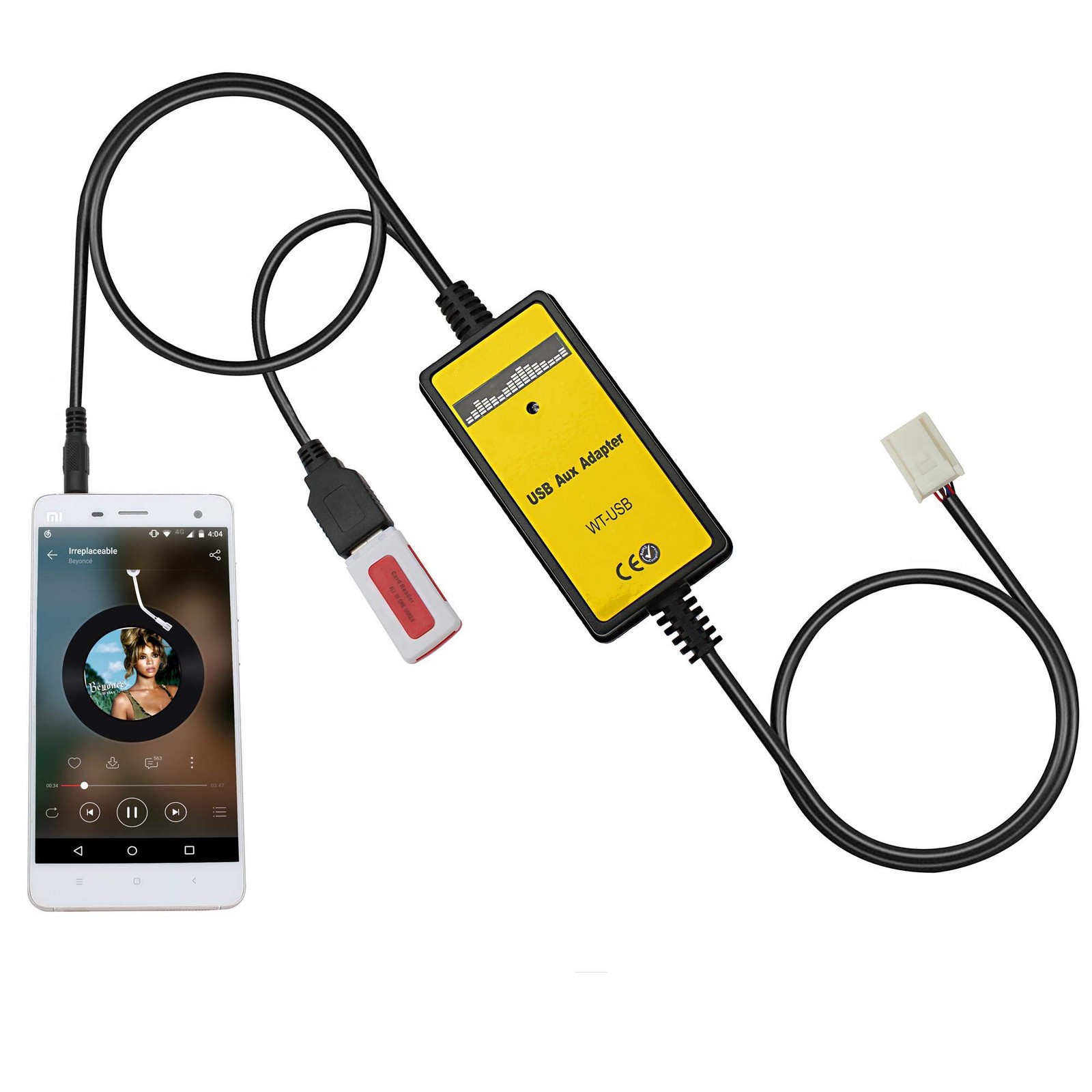 Car Audio USB AUX Adapter for Toyota Corolla, Camry, Auris, Avensis, Tacoma