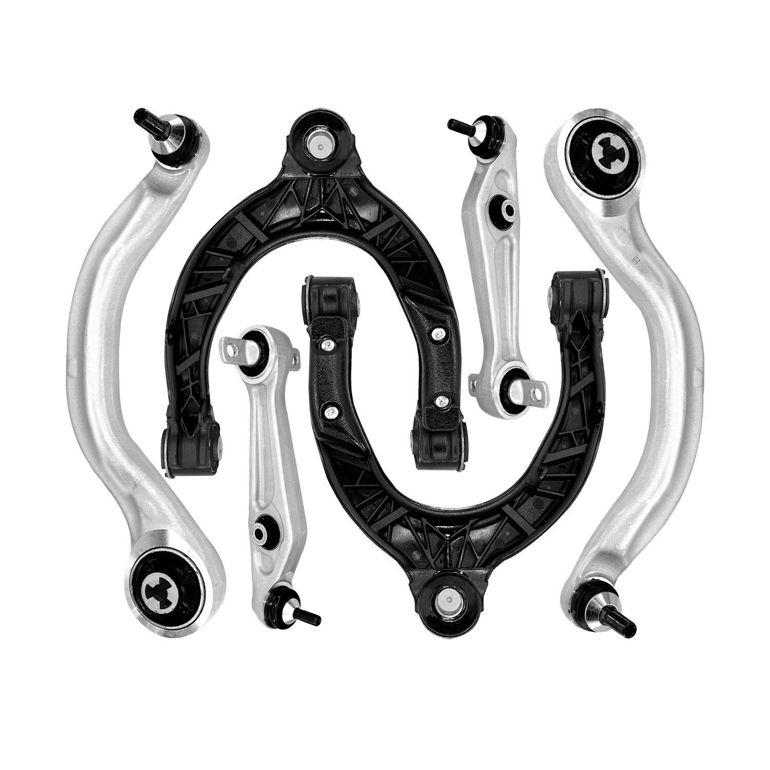 6Pcs Front Upper Lower Control Arms w/Ball Joints for Tesla Model 3 2017-2023