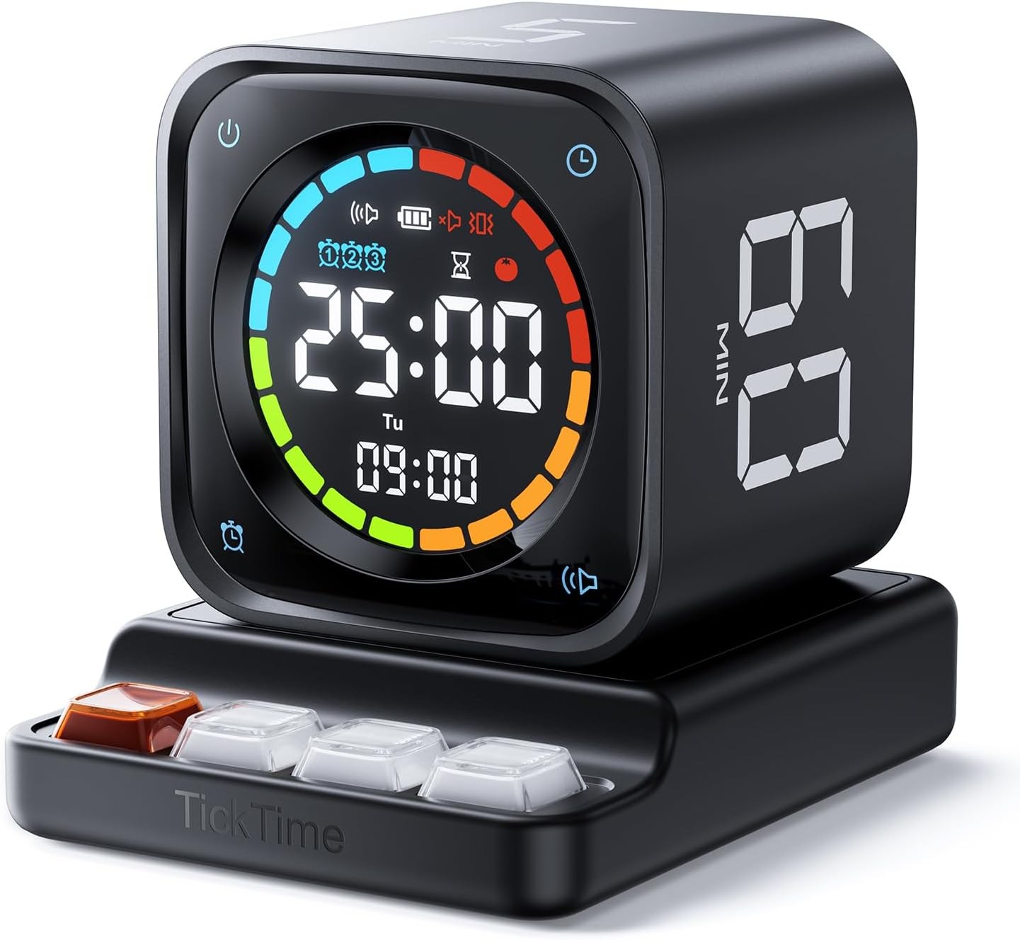 TK3 Pomodoro Timer Cube, Desktop Productivity Timer。。