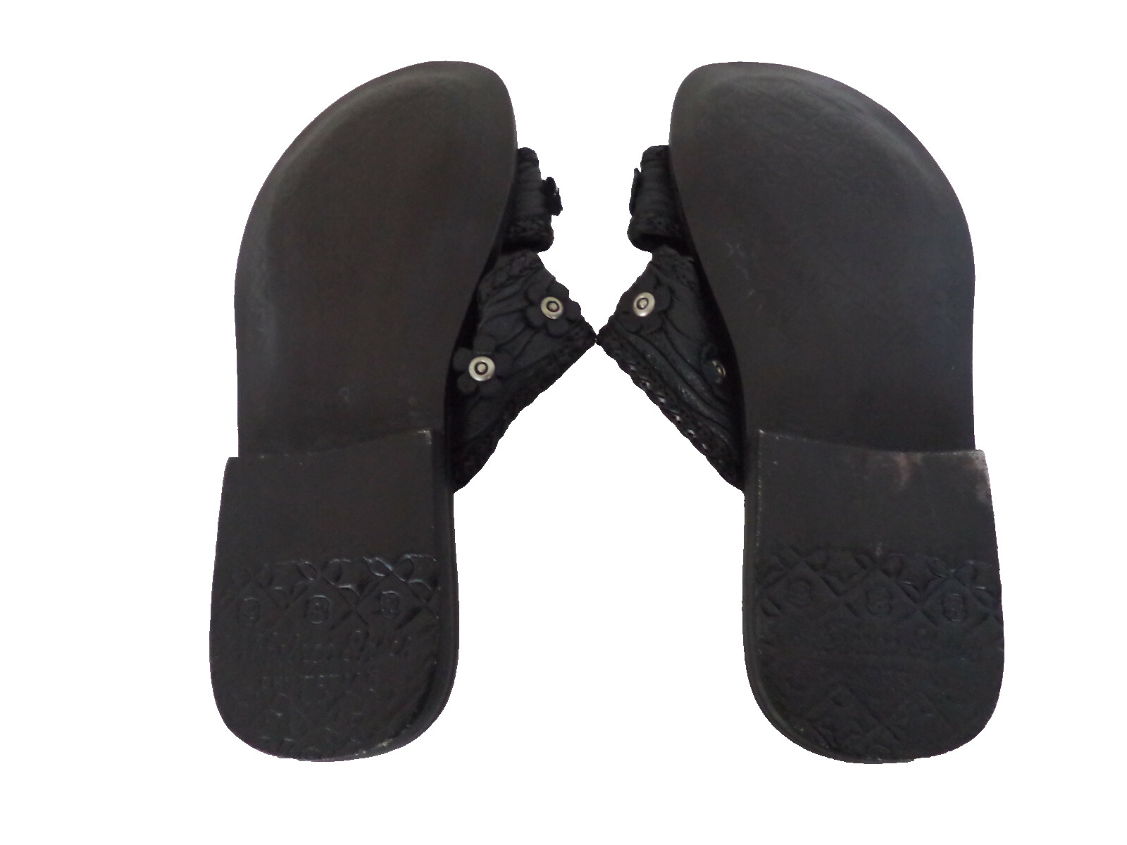 Men's Black HandCrafted Nesinco Slippers Sandals. Size 10 - USA, 43 - Euro.
