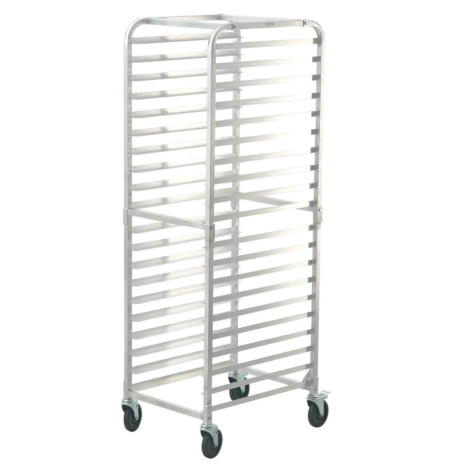 Bun Pan Rack, 20-Tier Commercial Bakery Racks with Brake Wheels, Aluminum