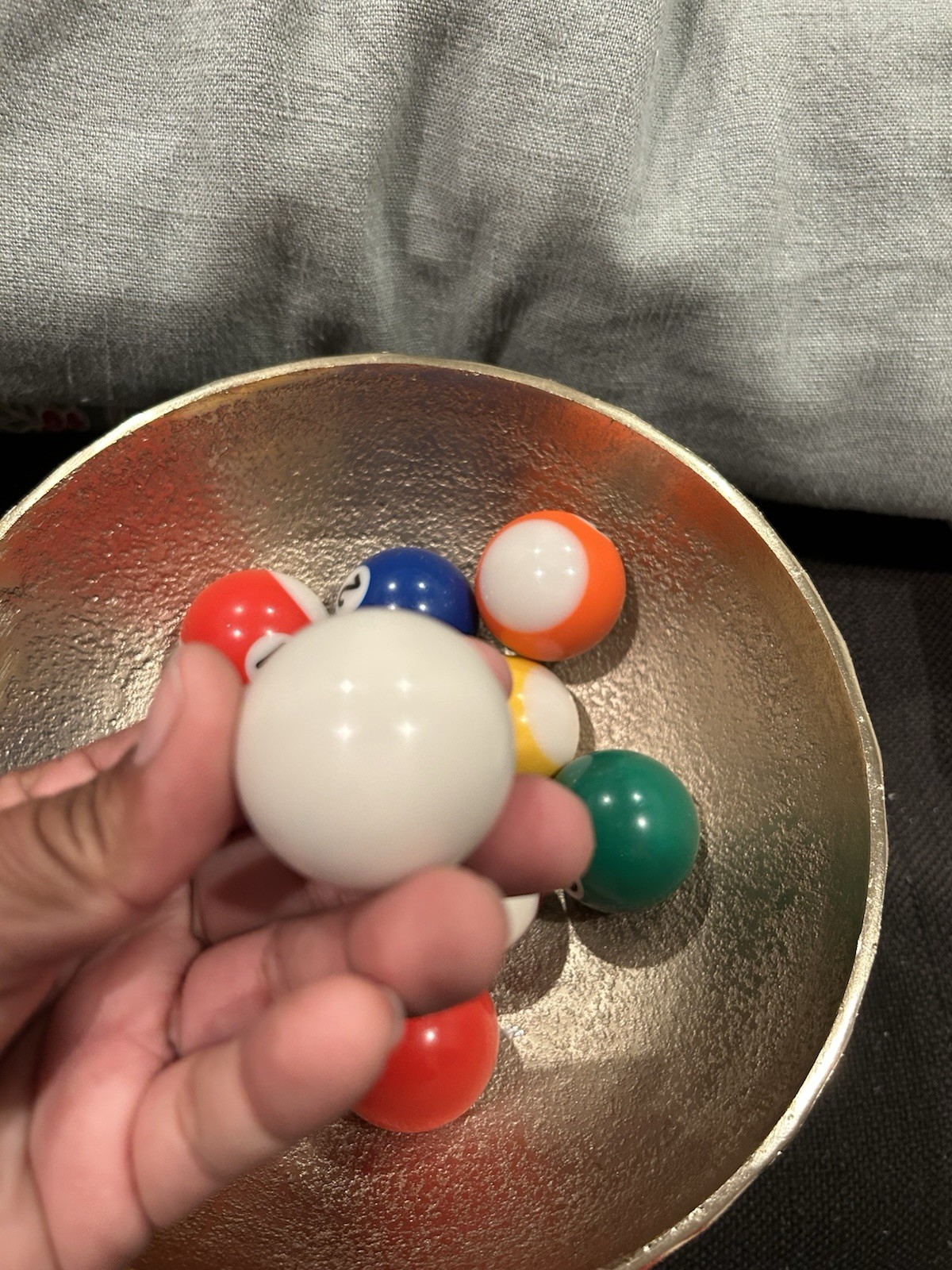 Mini Pool Balls (12 Count) Missing #7,8,12,14