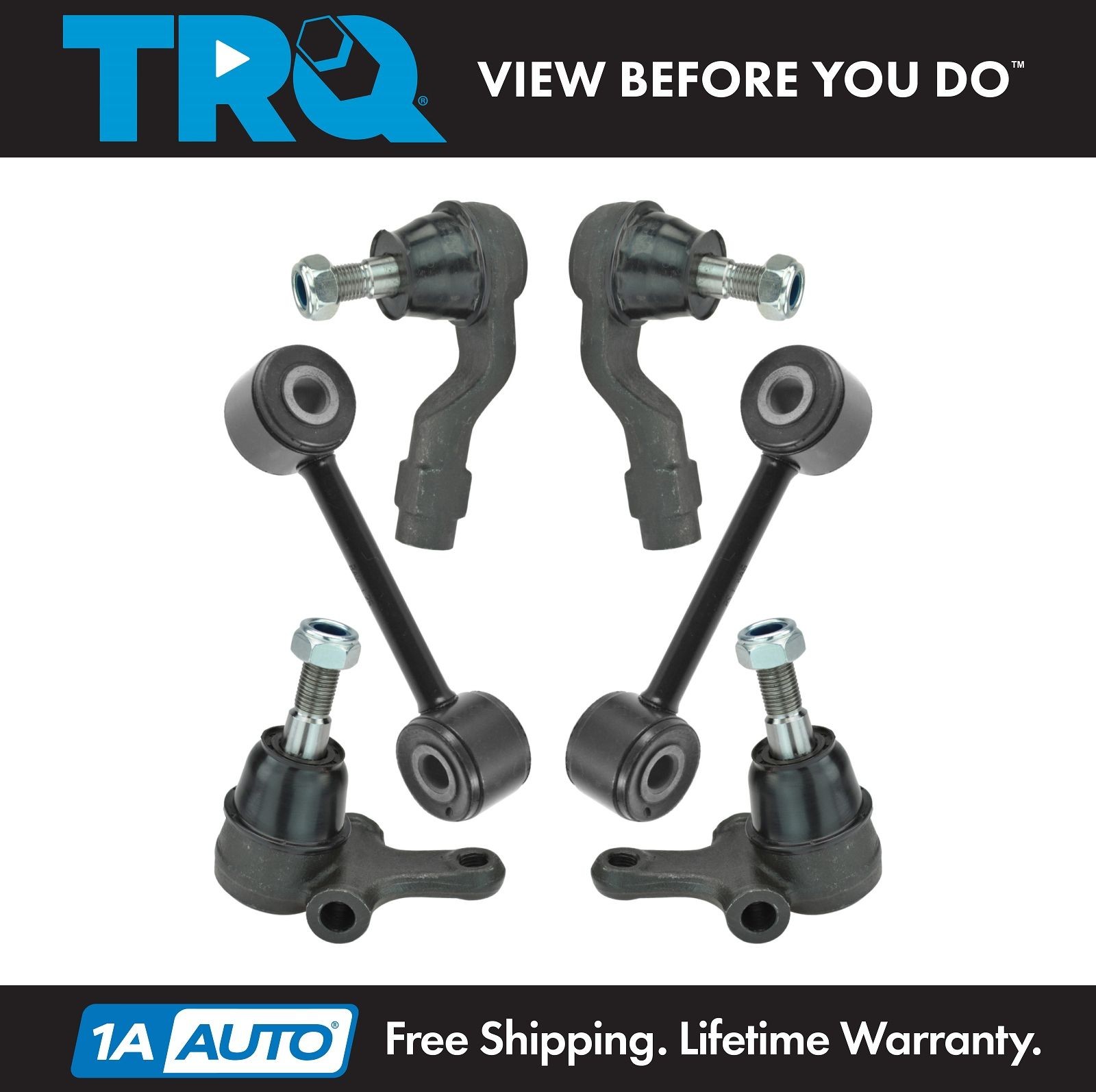 TRQ Front Steering & Suspension Kit Fits 1990-1997 Mazda Miata