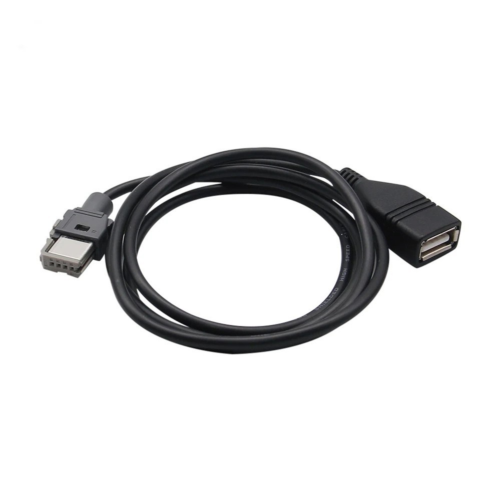 USB Cable Adapter 4Pin Fit for Alpine Head Unit Car Navigation CD Player Black